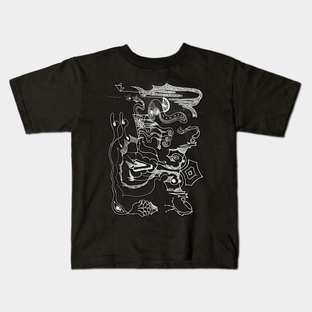 S49: spinning wheel and snail Kids T-Shirt by dy9wah